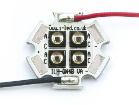 Moduł diod na podczerwień SMD 2-pinowa 4-ledowy, λ 850nm, 20 x 20 x 3.85mm, OSLON Black PowerStar, ILS