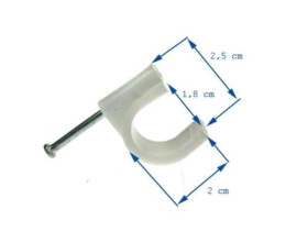 Uchwyt kabla okrągły 18mm KN-18 biały