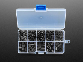 Adafruit Black Nylon Machine Screw and Stand-off Set – M3 Thread