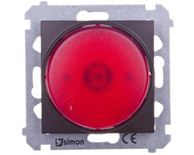Simon 54 Sygnalizator świetlny LED czerwone światło brąz mat DSS2.01/46
