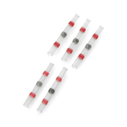 Szybkozłączka z cyną + folia termokurczliwa 3mm - 5szt.