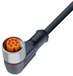 RKWT 8-6-337/10 M sw, PUR 6x0,34mm2, czarny, z gniazdem kątowym M12x1, LUMBERG 62981, RKWT8633710M, PM12F6