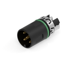 Złącza okrągłe 5-pinowe M12 Montaż na płytce Wtyczka ERNI