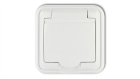 Liza Gniazdo Bryzgoszczelne Z/U (Klapka Biała) Biały Gph-1Z