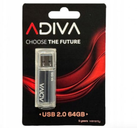 PENDRIVE 64GB ADIVA 32GB SREBRNY