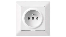 Gniazdo Pojedyncze French Ip20 Błyszczące Białe Emos A6001.0