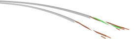 Przewód zasilania VER LIYY-OB 3x 0,25 S, LIYY-OB, 3 x 0.25 mm², szary, 1 m