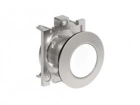 Metalowy przycisk płaski fi30mm kryty samoczynny powrót Biały LPFB108