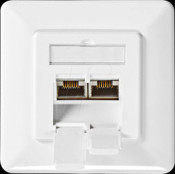 CCGB89260IV Flush-mounted, RJ45 socket, 2-gang