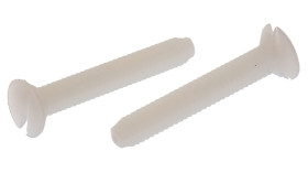 Śruby maszynowe M4 łeb z łbem stożkowym Nylon długość 25.0mm skok 0.70mm
