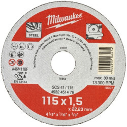 Tarcza tnąca do metalu 115x1,5mm CONTRACTOR MILWAUKEE