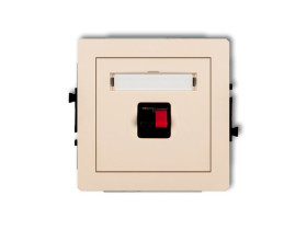 DECO Gniazdo głośnikowe pojedyncze beżowy 1DGG-1 KARLIK