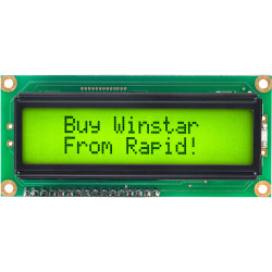 Winstar WH1602A-YYH-JT 16x2 LCD Display Yellow/green LED Backlight