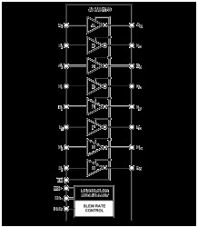 Octal, RS-232/RS-423 Line Driver