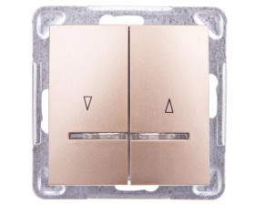 IMPRESJA Łącznik żaluzjowy z podświetleniem złoty metalik ŁP-7YS/m/28