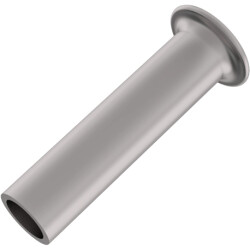 Tubular rivet, natural, hole Ø 2.5 mm, L 3 mm, brass, for wall thickness 0.3 mm, DIN 7340, 019.77.039