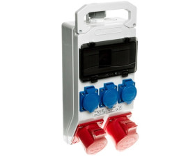 Rozdzielnica 8-modułów 32A/400V 5P 16A/400V 5P 3x16A/250V 321