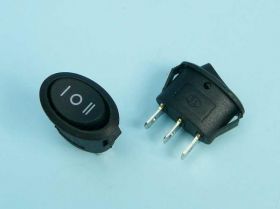 KCD-13 6A/250V BLACK 3-PIN ON-OFF-ON