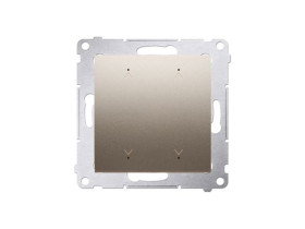 SIMON 54 Wyłącznik roletowy zwierny przycisk podwójny elektroniczny (moduł) 230 V złoty mat DEZ2.01/44 KONTAKT SIMON