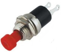 MS1117-R Przełącznik typu push on (czerwony) otwór montażowy: 7.3mm, n.zamknięty (NZ)
