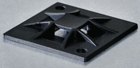 Mounting base, PA, black, (L x W x H) 40 x 40 x 5.5 mm, 151-10913