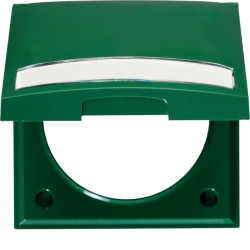 Integro Ramka pojedyncza z pokrywą i polem opisowym zielony połysk 919882503