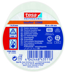 Taśma izolacyjna Biały szerokość: 50mm grubość: 150mm długość: 25m Miękki PVC 7000V Tesa