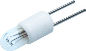 Incandescent bulb, Bi-Pin T1, 0.48 W, 24 V (DC), 2700 K, clear, 21022420