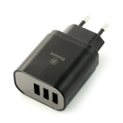 Zasilacz Baseus Mirror Travel - 3x USB 5V / 3,4A z wyświetlaczem