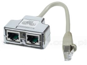Rozdzielacz RJ-45, ekranowany, 100Base-TX