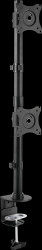 ARMDUALV Dual monitor holder, vertical, 13" - 27", tiltable, swiveling