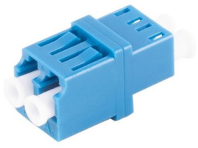 Fiber optic connector, LC socket to LC socket, OS1/OS2, singlemode, ceramic, blue, BS07-60020
