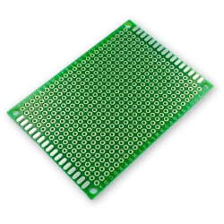 Single-sided prototype PCB board 5x7 cm, 432 holes, 2.54 mm pitch
