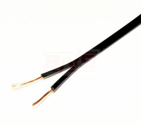 TLYp 2x0,22 przewód głośnikowy 2-żyłowy płaski czarny
