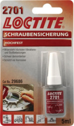 Threadlocker, 5 ml, green, high strength, LOCTITE 2701 BC5ML DE/ES