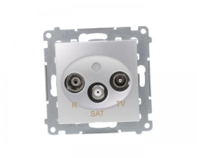 Simon 54 Gniazdo antenowe RD/TV/SAT końcowe srebrny mat DASK.01/43
