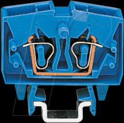 264-704 2-conductor mini feed-through terminal for TS15, up to 2.5 mm²,