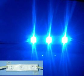 MODUŁ PCV 12V 7,4cm BLUE #3xLED 2,4lm
