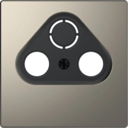 Merten Płytka centralna gniazda antenowego RTV 3otw. D-Life nikiel MTN4123-6050