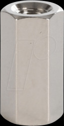 M30010.00.65 Spacers, metal, 6-edge, M3, 10 mm