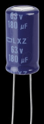 ELXZ630ETD181MJ20S ELKO, 180 µF, 63 V, 105 °C