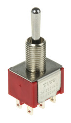 Przełącznik (Wł)-wł.-(wł.) średnica wycięcia 6.35mm DP3T TE Connectivity Montaż panelowy długość przełącznika 10.41mm