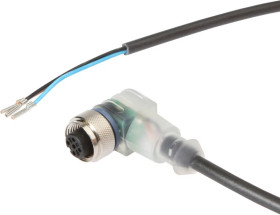 Kabel połączeniowy, 3m, M12 żeński (gniazdo) 3pin kątowy, Końcówka wolna, 3x0,34mm², VK300221