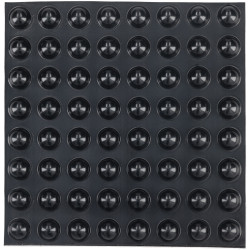 R-TECH 310025 PU Round Protective Feet &#xD8;16.0 x 7.9 - Black - Sheet 64