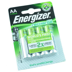 AA Rechargeable NiMH Batteries - Pack of 4