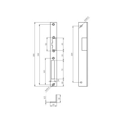 Kątownik lewy długi. Szyld malowany