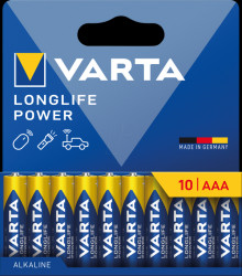 Alkaline battery, Longlife Power, AAA (micro), pack of 10