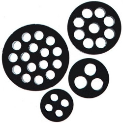 Multiple sealing insert, M20, head Ø 16.6 mm, NBR, black, for 3 x cable Ø 4 mm, 53320340