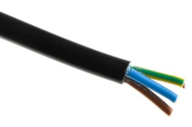 Sieciowy kabel zasilający 3 Core Polichlorek winylu PVC Sheath Czarny 5.97mm od , 300 V