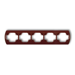 TREND Ramka pozioma pięciokrotna brązowy 4RH-5